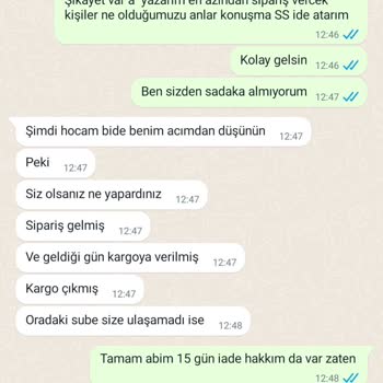 Ankara Canlı Yem Ücretsiz Kargo Olmasına Rağmen Benden Kargo Bedeli Kesildi