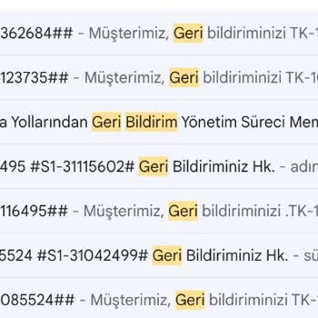 Çözüm Bekleyen THY Müşteri Geri Bildirimi