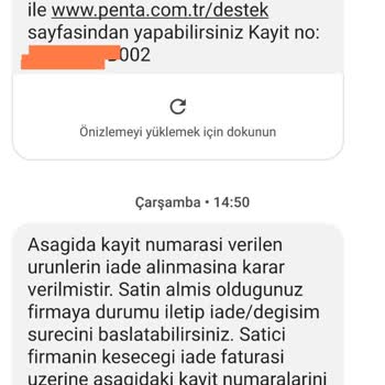 Penta Teknoloji İletişim Eksikliği / Değişim Faturası