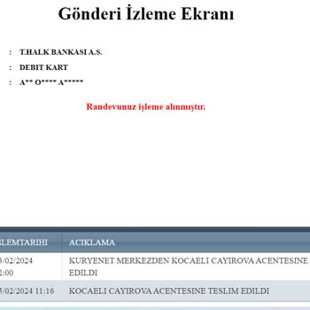 Kuryenet Kartımı Zamanında Teslim Etmedi