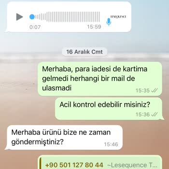 Lesequence Para İadesini Yatırmıyor