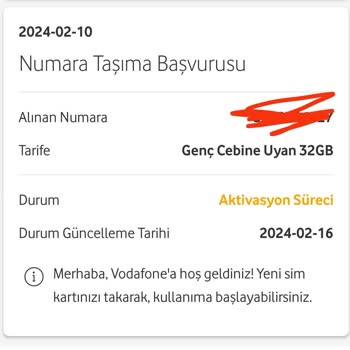 Vodafone Hat Taşıma Ve Aktivasyon Sorunu