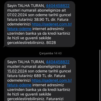 Sadenet Abonelik İptal Sorunu Ve Fatura Problemi