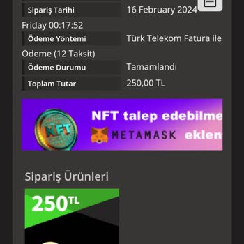 Türk Telekom Playstore Epin Satın Alımlarında Kod Göndermiyor
