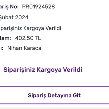 Gratis'ten Verilen Kargo Takip Numarası Yanlış Ve Kargo Kaydı Yok.