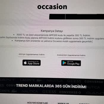 Occasion Şirketinin Yaptığımı İndirimden Şikayetçiyim