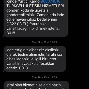 Turkcell TV+ Haksız Cayma Bedeli Ve Eksik Tesellüm Kaydı