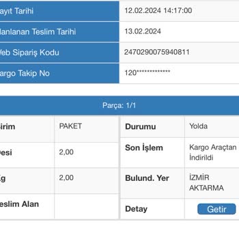 Sürat Kargo İzmir Aktarma Da Kalan Kargo