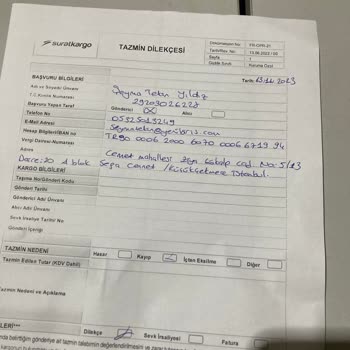 Sürat Kargo 30 İş Günü Dedin Aylar Geçti Parayı Yatırmadın.