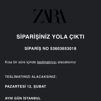 Zara Ertesi Gün Teslim Ücreti Alıp Ürünleri Geç Gönderdi
