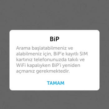BiP Bipten Arama Yapamıyorum