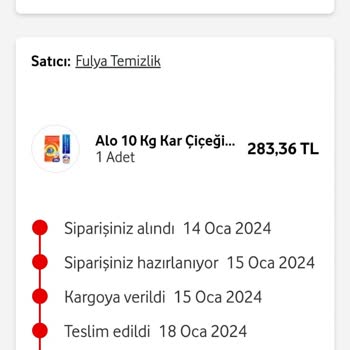 Vodafone Süpermarket Ürün İadesi Kabul Edilmiyor