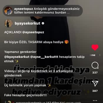 Ayşe Korkut Design Boş Yere Çekiliş Diye Katılmayın