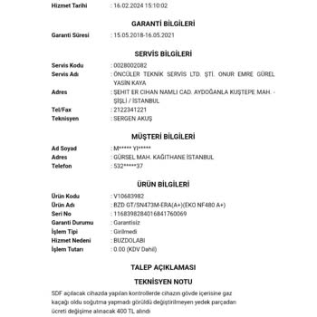 Buzdolabı Pert Oldu Vestel