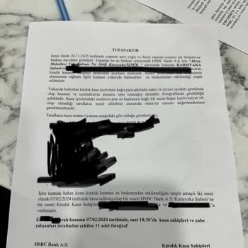 HSCB-KARŞIYAKA Sb. Kiralık Kasa Personel İhmali Nedeniyle Oluşan Zarar