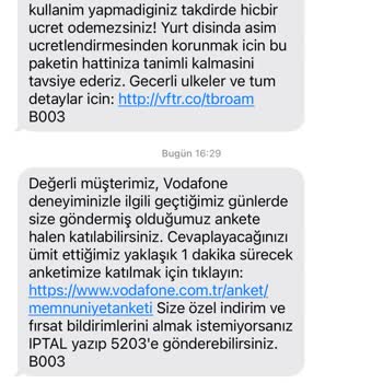 Vodafone Defalarca İptal Yaptığım Halde Hala Bana SMS Gönderiyor
