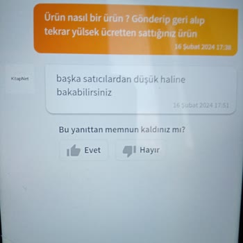 Trendyol Kitapnet Sipariş Hakkında Bildirim.