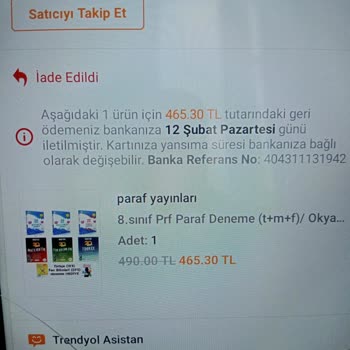 Trendyol Kitapnet Sipariş Hakkında Bildirim.