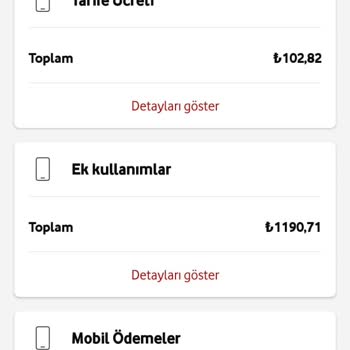 Vodafone Bilgim Dışında Mobil Ödeme İle Ek Kulanım Eklemiş