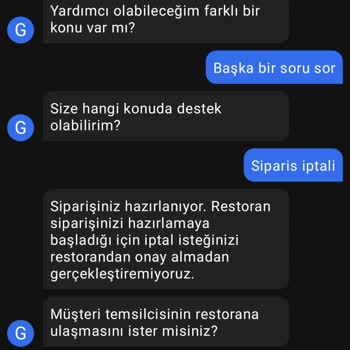 Getir Müşteri Temsilcisi Mağduriyeti