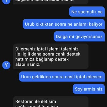 Getir Müşteri Temsilcisi Mağduriyeti