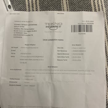 Teknosa Cihaz Değişim Yapılmadı