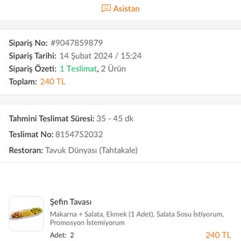 Trendyol GO Kuryesinin Yanlış Sipariş Getirmesi