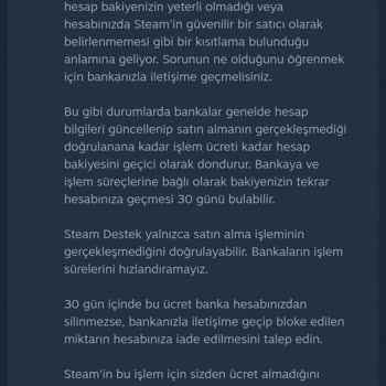 Tosla Kart İade Gecikmesi: Steam Harcaması Hala Hesapta!
