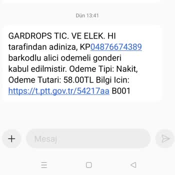 PTT Kargo Ürünümü Kırdı Hasarım Karşılansın