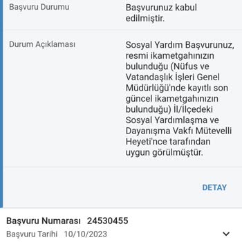 Aile ve Sosyal Hizmetler Bakanlığı Başvuru Kabul Edildi Para Yok