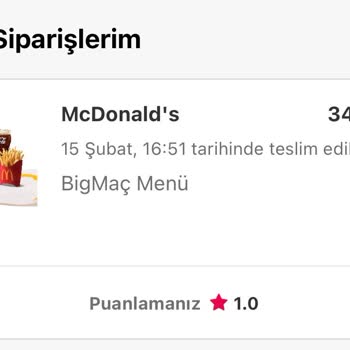Eksik Ürün İadesi Yapılmadı Yemeksepeti Ve Üründe Gelmedi