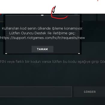 Hatalı E Pin Kod Valorant