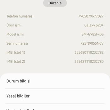 Samsung S20+ Ekranda Dikey Yeşil Çizgi Belirdi
