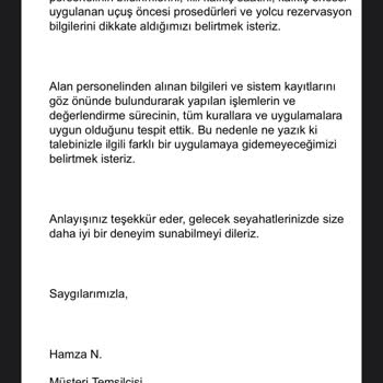 THY Uçuşa Kabul Edilmeme