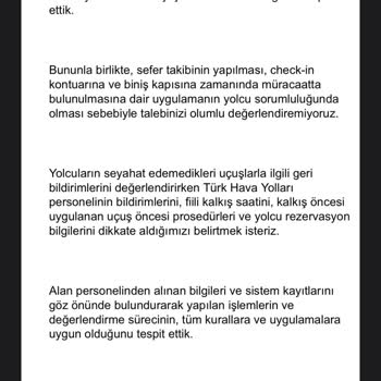 THY Uçuşa Kabul Edilmeme