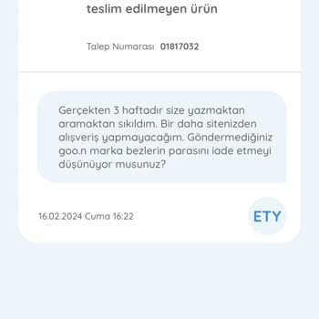 Ebebek Ürün Teslimi Yapmadı