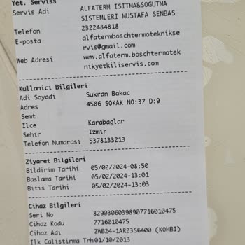 Bosch Kombi Yetkili Servis 2 Kez İşçilik Ücreti Aldı.