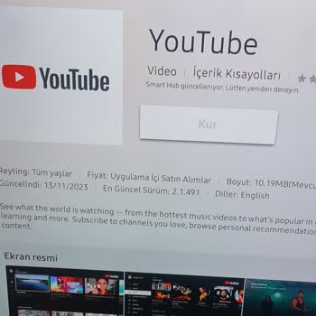 Samsung Televizyonumda Youtube.com'a Giremiyorum