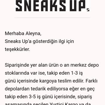 Sneaks Up Ayakkabımı 10 Gündür Kargoya Vermiyor!
