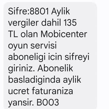 Vodafone 1240mobicenter Mesajı İçin Şikayetim