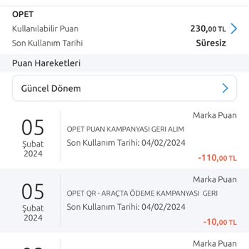 Yapı Kredi Bankası Opet Card Yakıt Puanları Geriye Alıyor