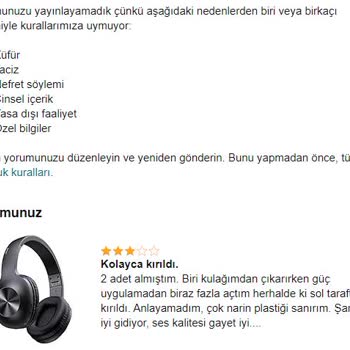 Amazon Ürün Yorumlarını Keyfi Olarak Yayınlamıyor