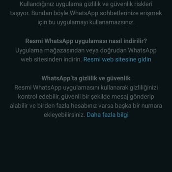 WhatsApp Plus Dan Orijinal Hesaba Giremiyorum Hata Veriyor