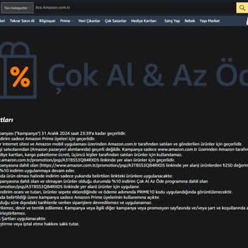 Amazon'dan Müşteriyi Yanıltıcı Kampanya