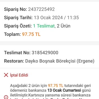 Trendyol GO Bana İade Etmesi Gereken Ücretleri Ödememesi