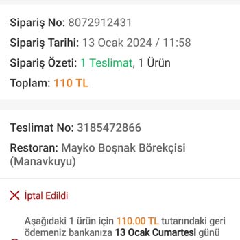 Trendyol GO Bana İade Etmesi Gereken Ücretleri Ödememesi