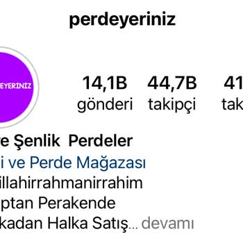 Perdeyeriniz (Instagram) Şikayetçiyim