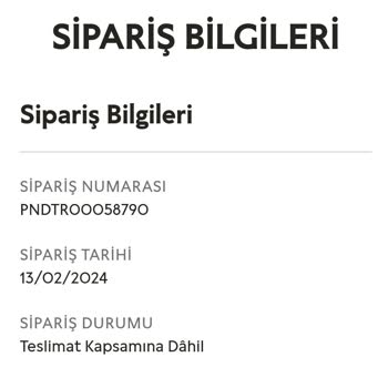 Pandora Mücevher Pandora Siparişimden Haber Alamıyorum.