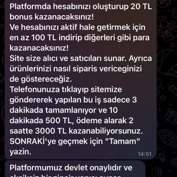 Telegram Trendyol AVM Adı Altında