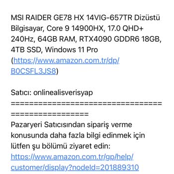 Amazon Dan Almış Olduğum PC İptal Edildi Kabul Etmediğim Halde